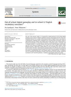 Out-of-school digital gameplay and in