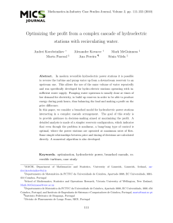 Optimizing the profit from a complex cascade of hydroelectric