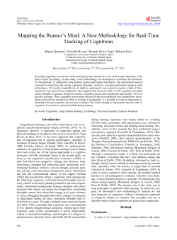 Mapping the Runner`s Mind: A New