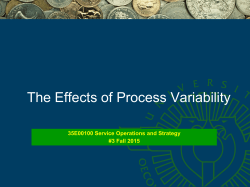 SOpS 3 Effects of Process Variability