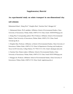 An experimental study on solute transport in one