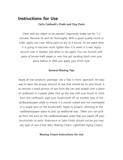 Clear Wax Instructions for Use