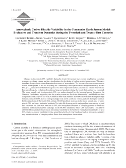 Atmospheric Carbon Dioxide Variability in the