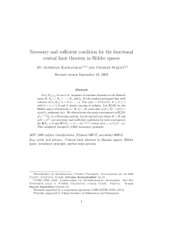 Necessary and sufficient condition for the functional central limit