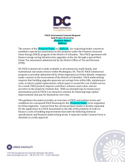 PACE Assessment Consent Request And Project Overview