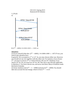 CSCi$4211(Spring$2015$ Homework$#2$Solution$ 1.$(10$pt)$ a)
