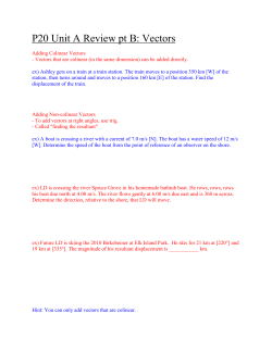 P20 Unit A Review pt B: Vectors