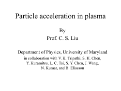 Particle acceleration in plasmas
