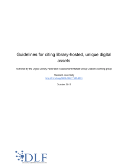 Guidelines for citing libraryhosted, unique digital assets