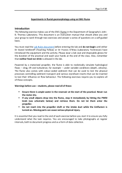 Question 1: Describe what happens to the flow entering the