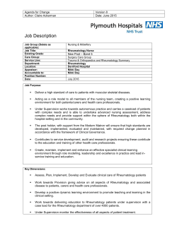 Rheumatology Nurse