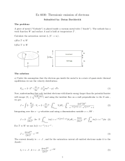 Ex 6030: Thermionic emission of electrons