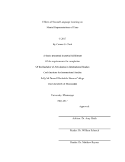 Effects of Second Language Learning on Mental Representations of