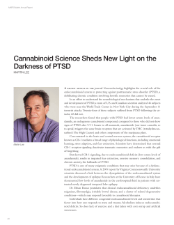 Cannabinoid Science Sheds New Light on the Darkness of PTSD