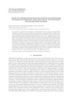 STUDY ON DEFORMATION-INDUCED DAMAGE EVOLUTION FOR