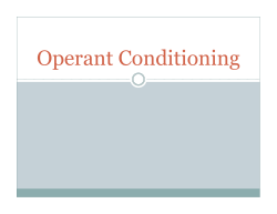 Operant Conditioning