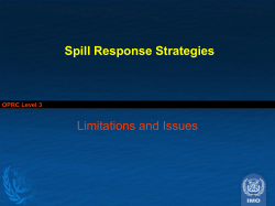 OPRC Level 3 Spill Response Strategies