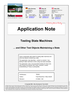 Testing State Machines and Other Test Objects