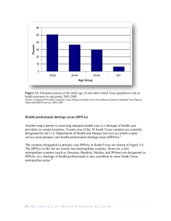 Health professional shortage areas - Institute for Health Promotion