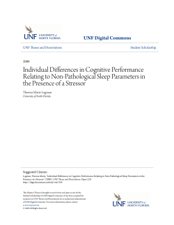 Individual Differences in Cognitive Performance Relating to Non