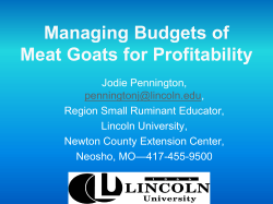 Commercial Goat and Sheep Production