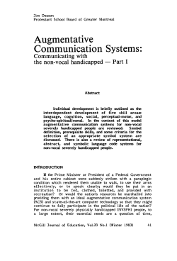 Augmentative Communication Systems