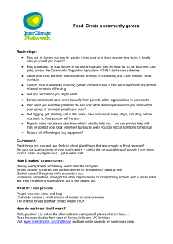 Food: Create a community garden