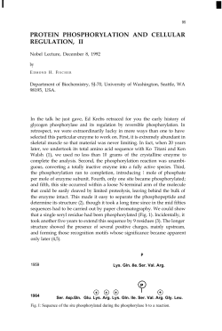 Edmond H. Fischer - Nobel Lecture