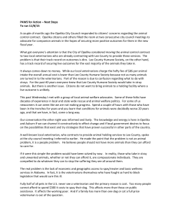 PAWS for Action &ndash; Next Steps To run 11/8/15 A