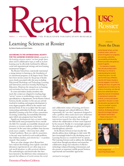 Learning Sciences at Rossier - Rossier School of Education