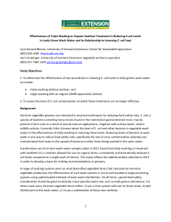 Effectiveness of Triple Washing or Organic Sanitizer