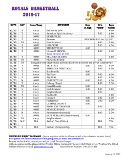 Royals BASKETBALL 2016-17