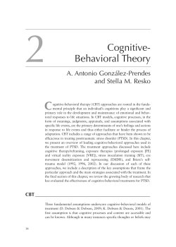 Cognitive- Behavioral Theory