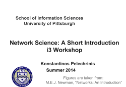 Network models - University of Pittsburgh