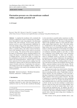 Fluctuation pressure on a bio-membrane confined within a parabolic