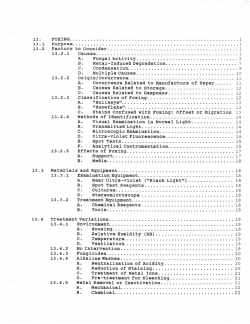 13. FOXING 13.1 Purpose 13.2 Factors to Consider 13.2.1 Causes 1