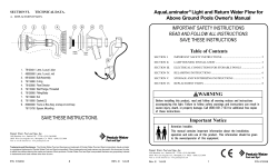AquaLuminator&reg; Light and Return Water Flow for Above Ground