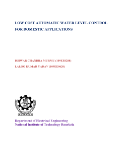 low cost automatic water level control for domestic