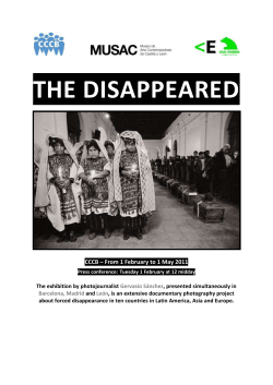 La Casa Encendida, MUSAC y CCCB presentan Desaparecidos