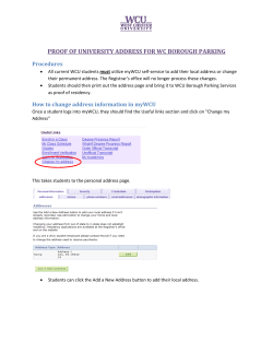 PROOF OF UNIVERSITY ADDRESS FOR WC BOROUGH PARKING