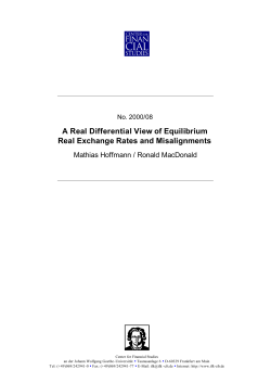 A Real Differential View of Equilibrium Real Exchange Rates and