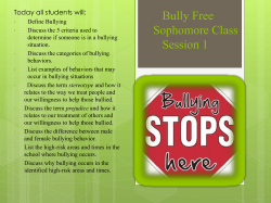 Bully Free Senior Class Session 1