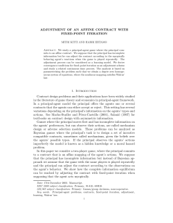 Adjustment of an Affine Contract with Fixed