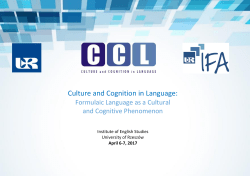 to view pdf file. - Culture and Cognition in Language