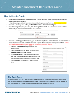 MaintenanceDirect Requester Guide