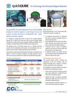 On-Site Energy From Recovered Organic Materials