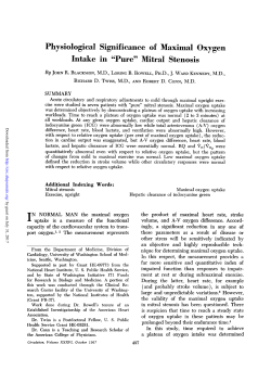 Physiological Significance of Maximal Oxygen
