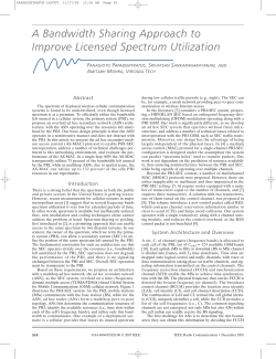 A Bandwidth Sharing Approach to Improve Licensed Spectrum