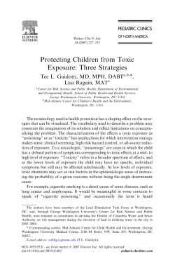 Protecting Children from Toxic Exposure: Three Strategies