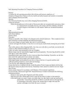 Safe Operating Procedures for Changing Fluorescent Bulbs